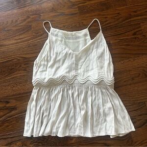 Elegant ivory off white Sleeveless v-neck Chiffon Blouse